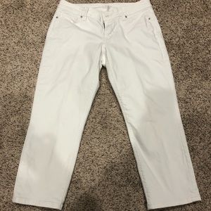LOFT white capris pants